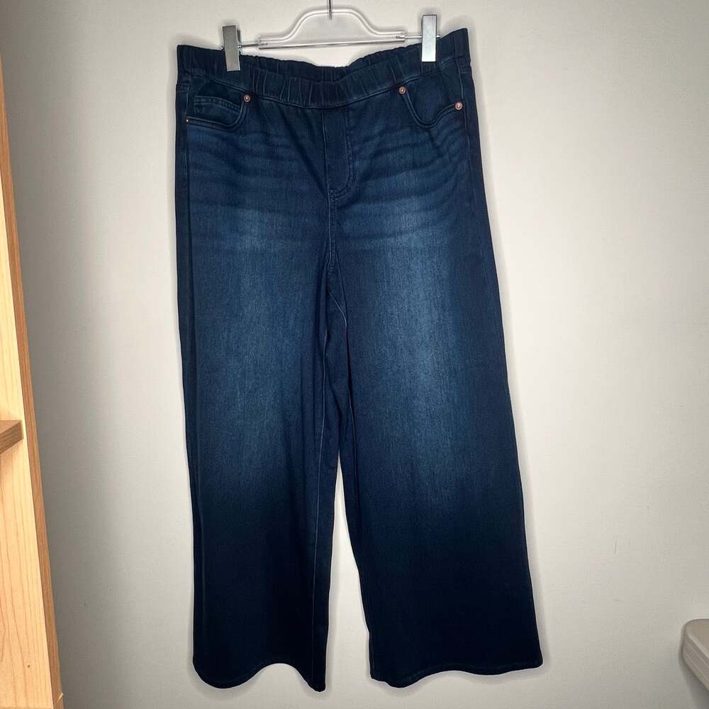 Land's End Starfish Wide Leg Denim Pant Size XLP - Picture 2 of 6